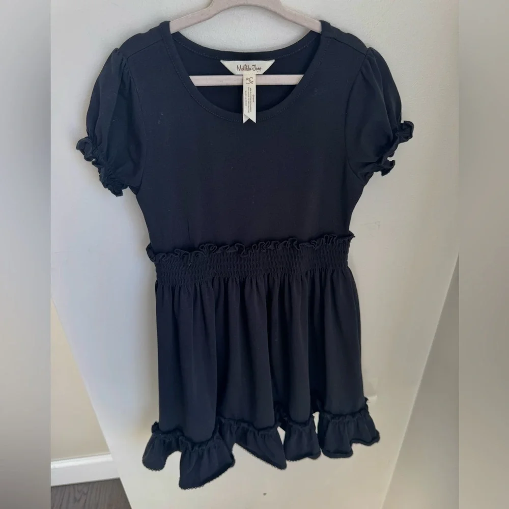 Matilda Jane Perfectly Paired Girls Black Dress Size 6Y